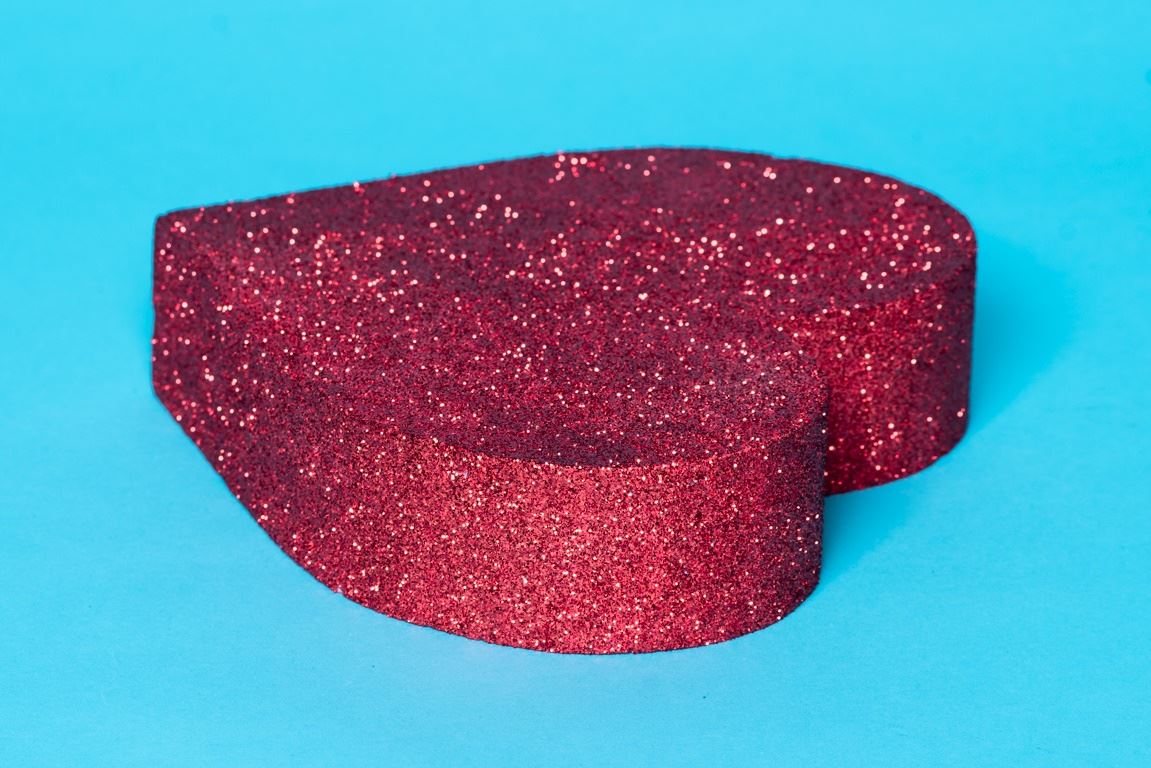 Base in Polistirolo forma Cuore Glitterata per torte - PolyUp - l'artigiano  del polistirolo e polistirene